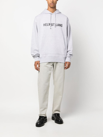 Helmut Lang logo-print stretch-cotton hoodie outlook