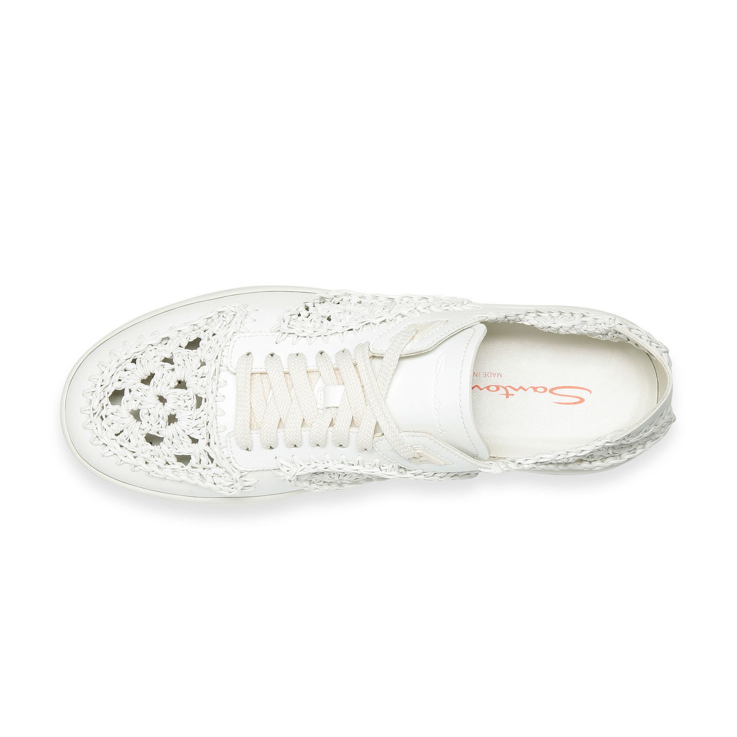 Men's white leather Sneak-Air sneaker - 4