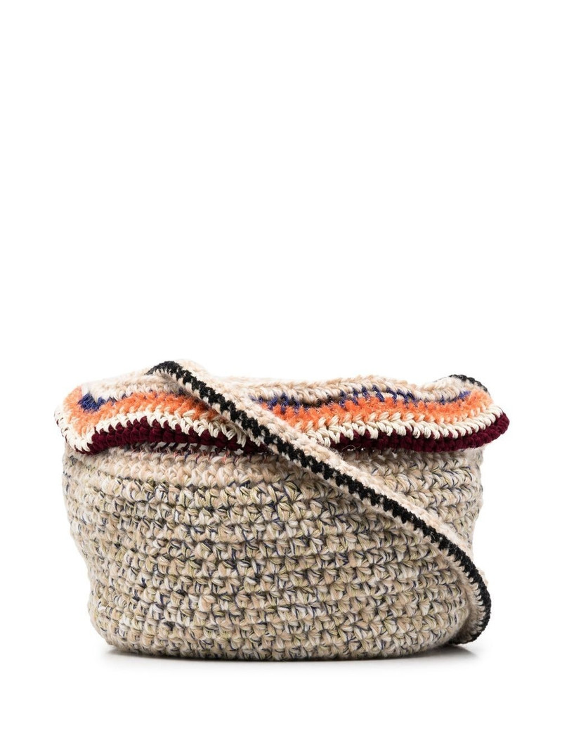 chunky-knit wool shoulder bag 1