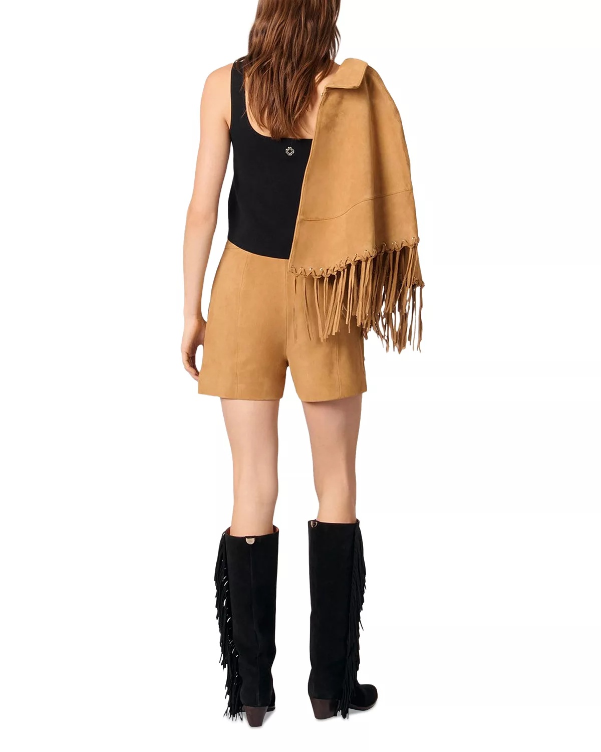 Fringed Nubuck Shorts - 6