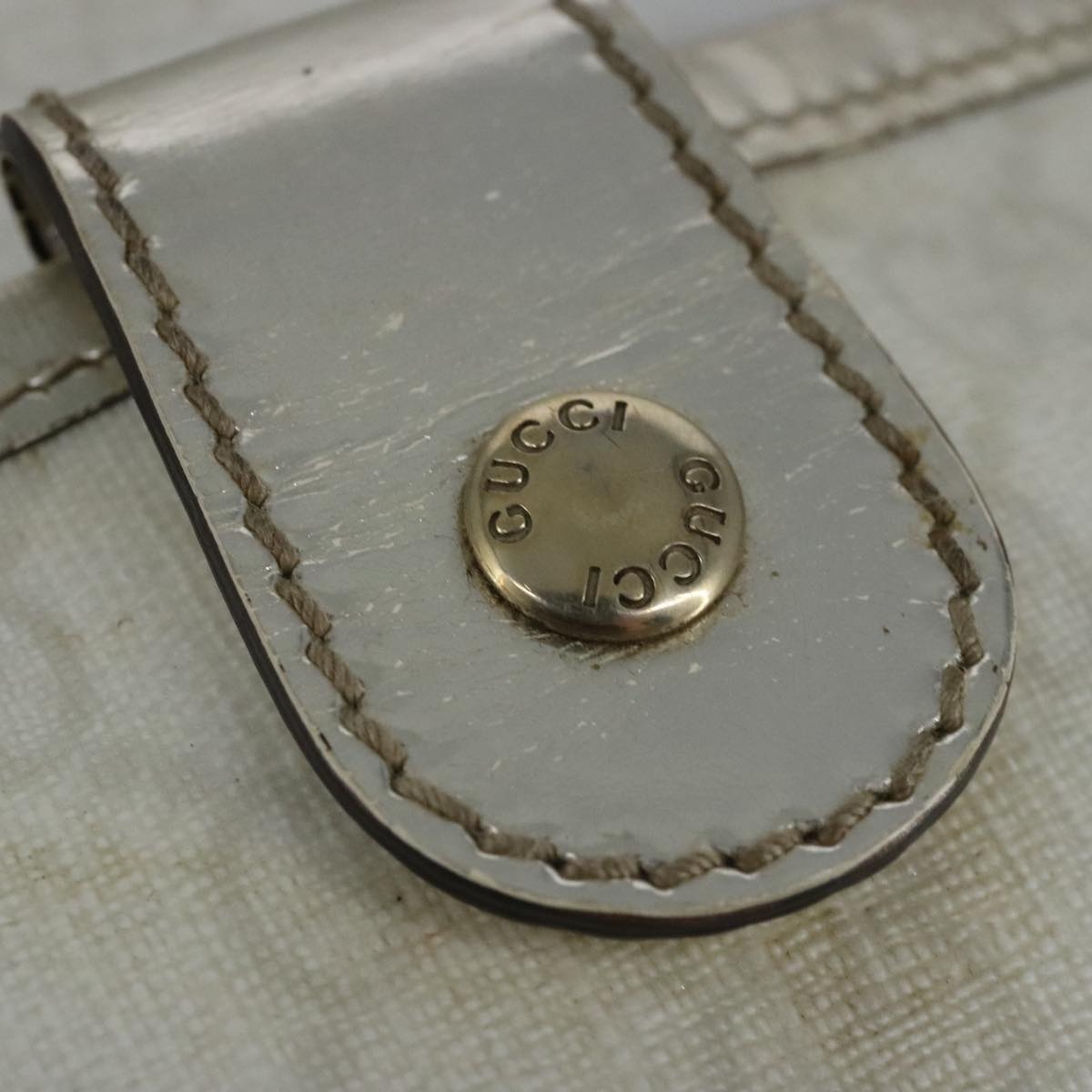GUCCI GG Supreme Hand Bag Pvc Leather White Gold - 9