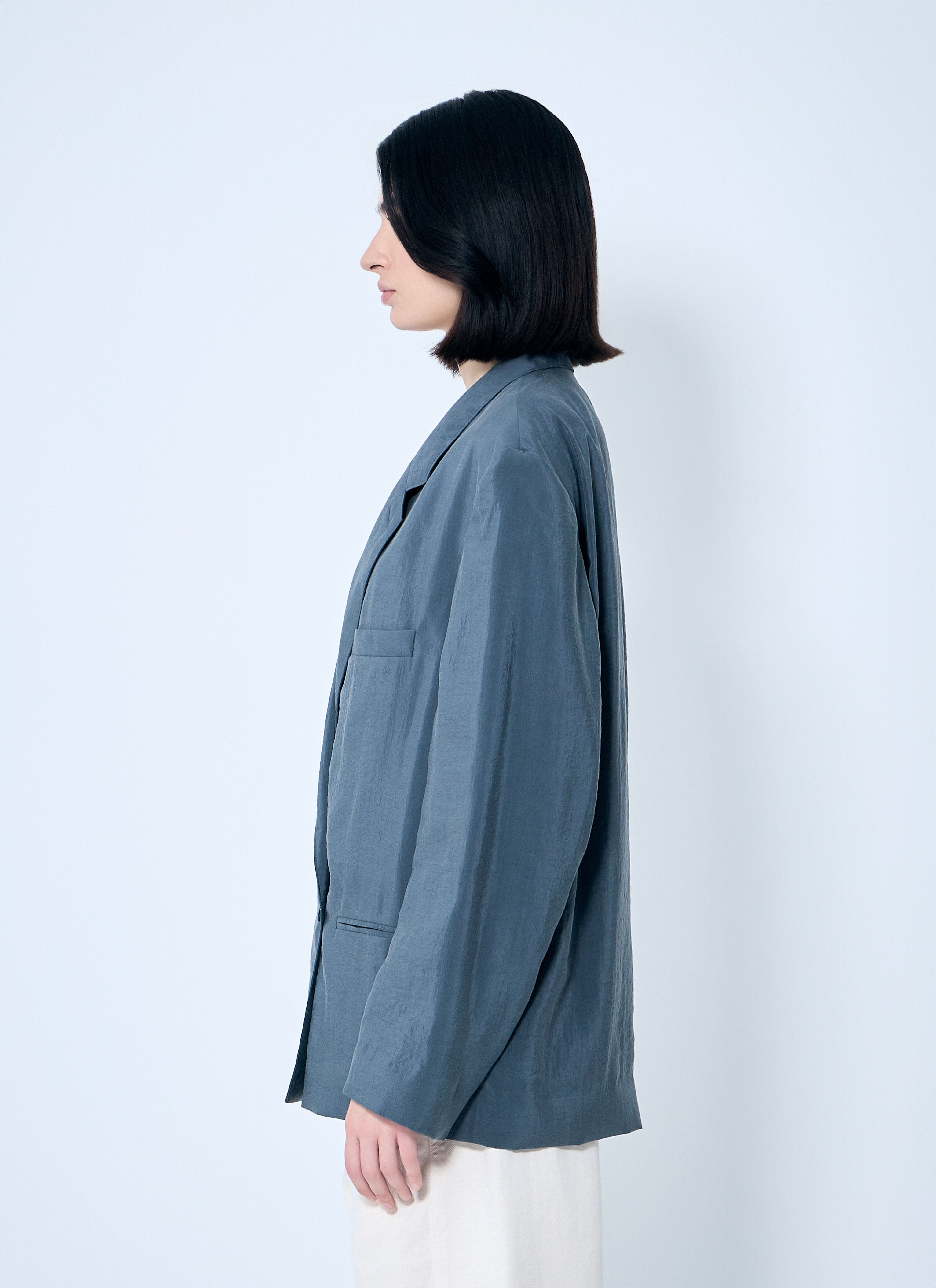 Soft Tailored Double-Breasted Blazer - 3