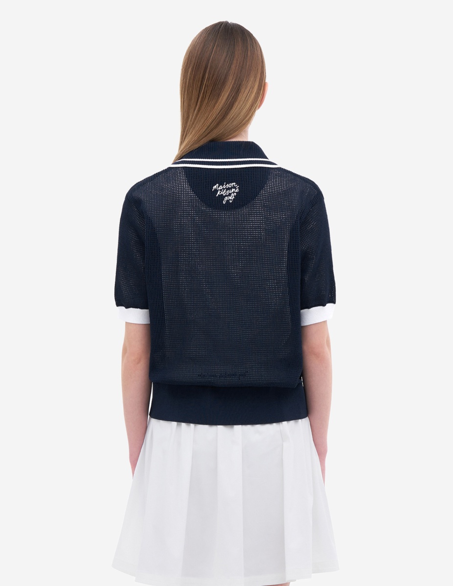 Women Crest Logo Half Sleeve Cardigan - 4