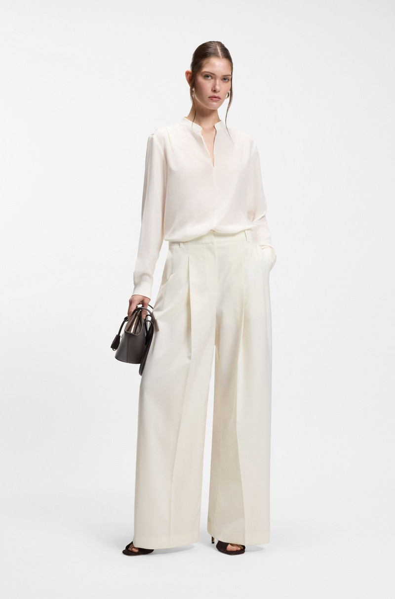BOSS RELAXED-FIT BLOUSE IN SANDWASHED SILK outlook