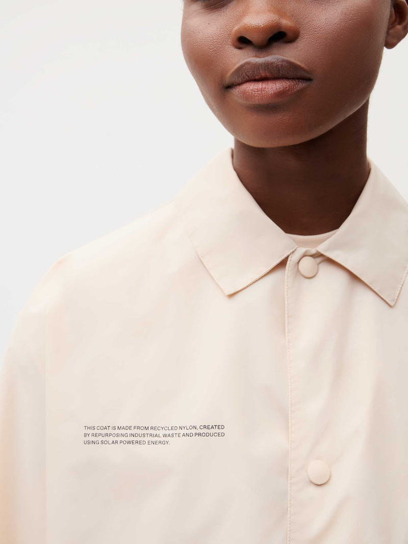 Womens Recycled Nylon Trench Coat - Sand 4