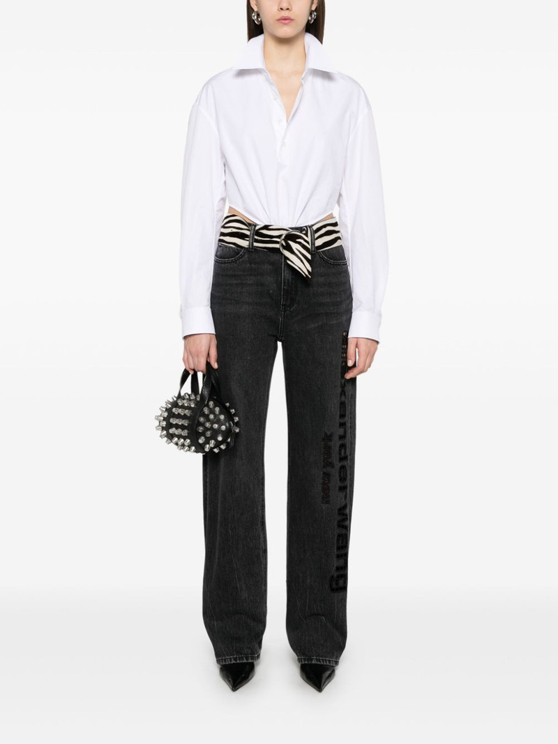 Alexander Wang cut out-logo jeans outlook