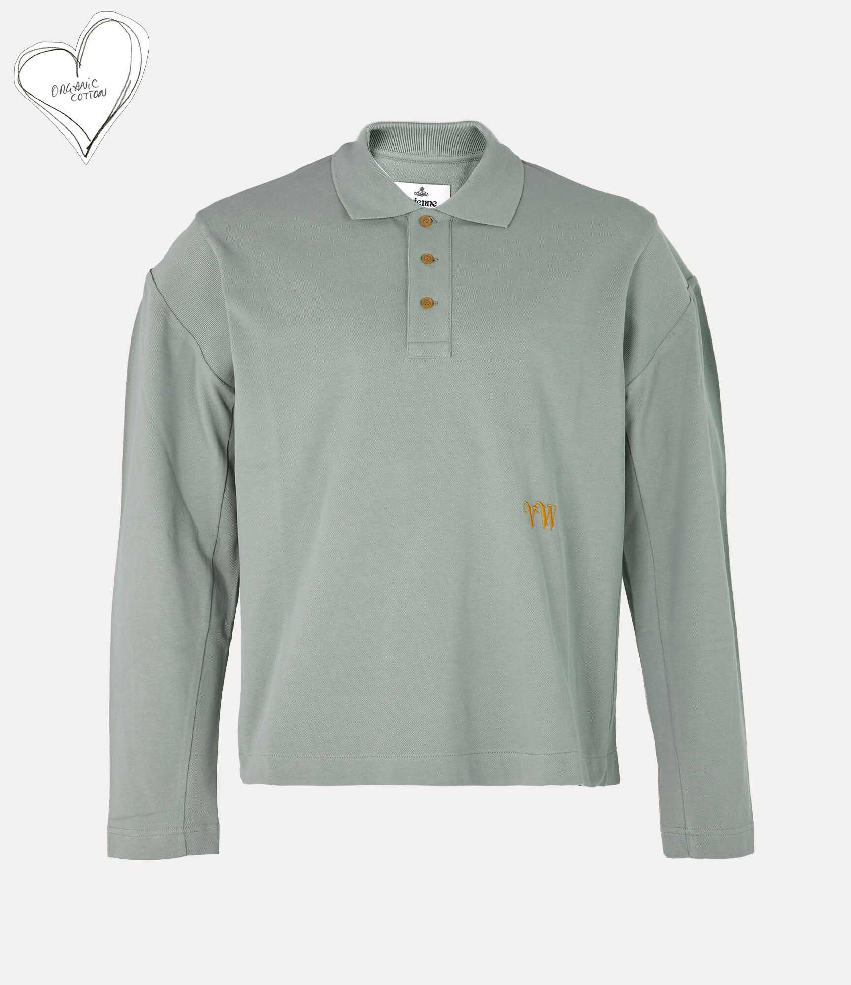 STRIPPED LONG SLEEVE CLASSIC POLO TOP - 1