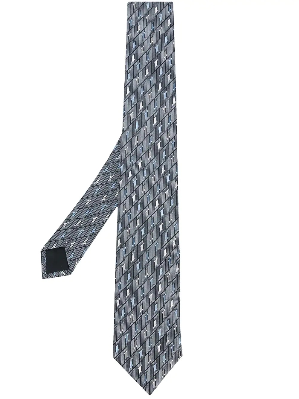 monogram silk tie - 1