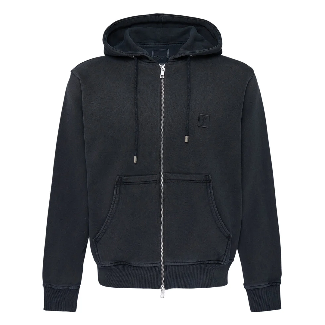 Washed Zip Up Hoodie - 1