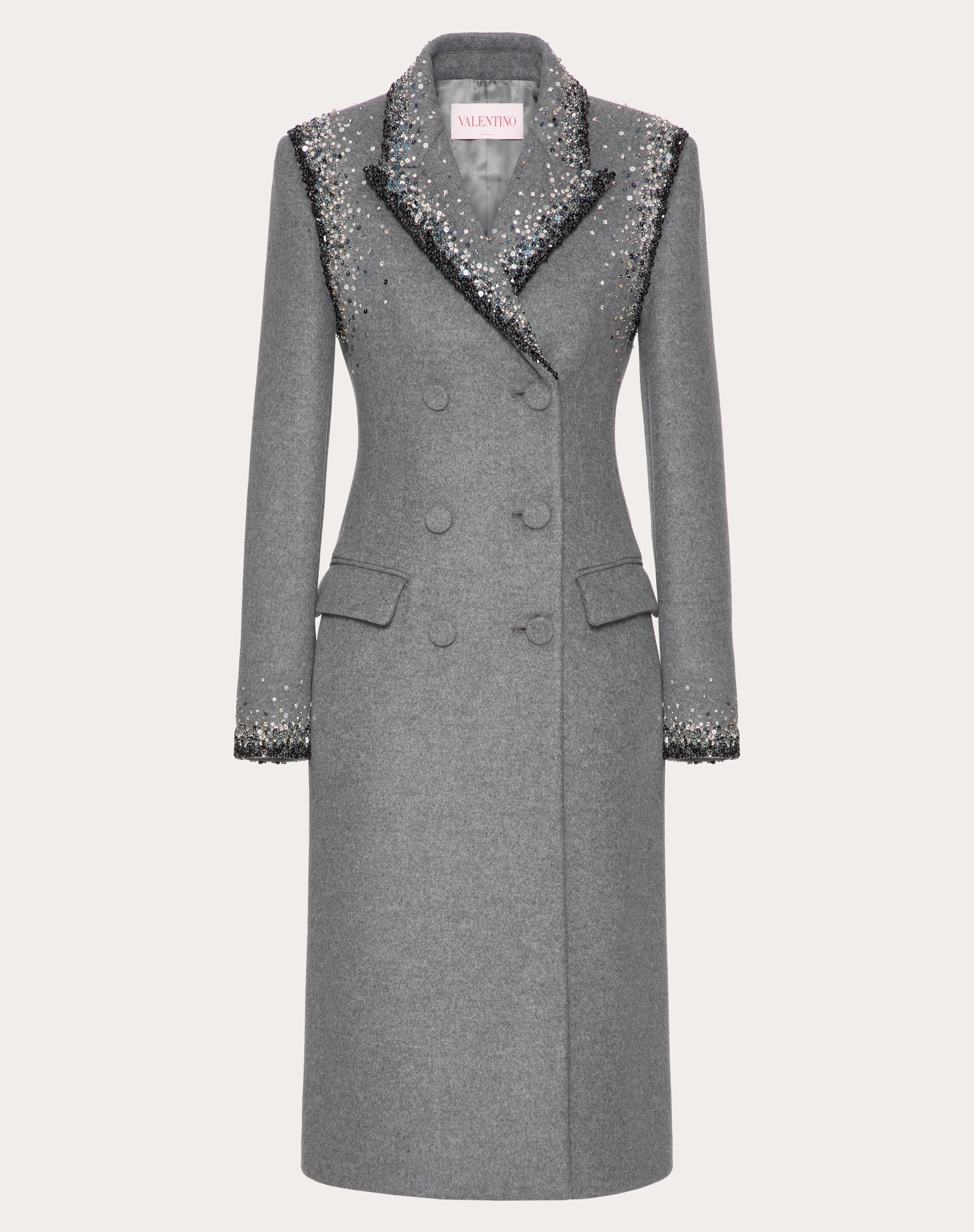 EMBROIDERED WOOL COAT - 1