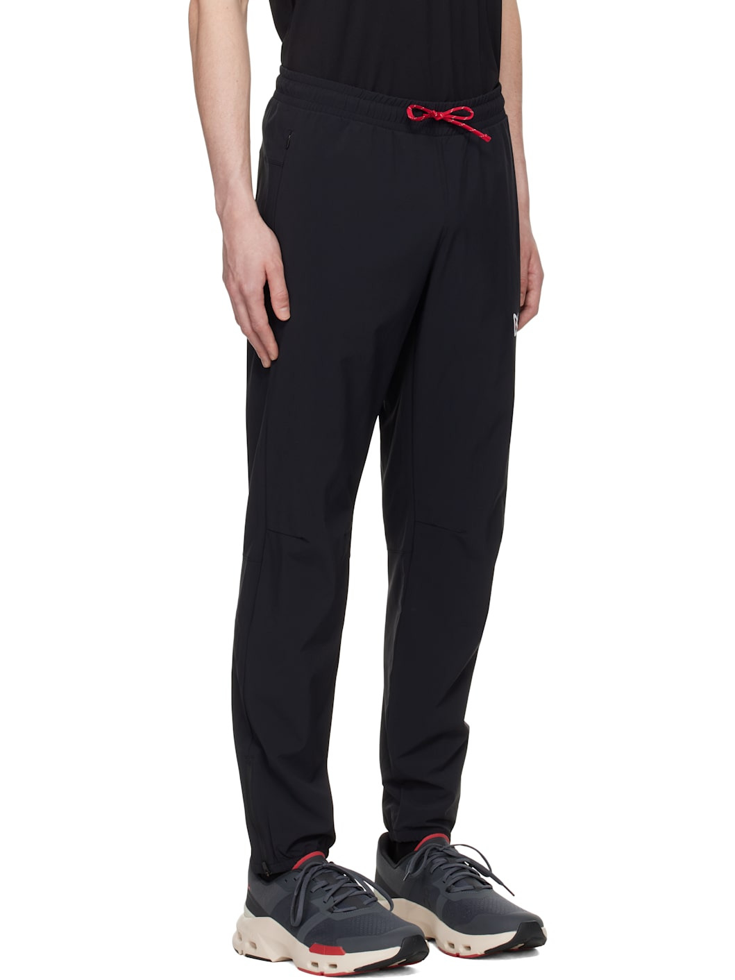 Black Lightweight DWR Track Pants - 2