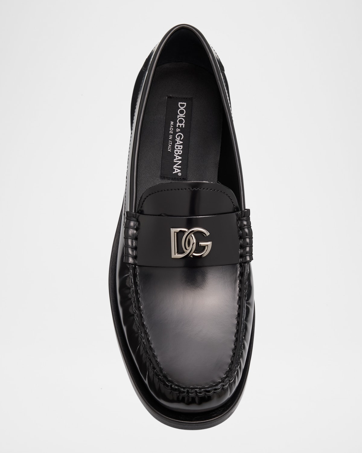 DG Medallion Leather Classic Loafers - 5