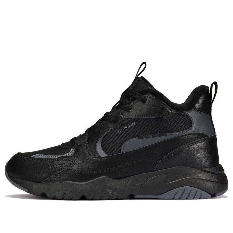 Li-Ning Lifestyle High Top Shoes 'Black Velour' AGLS209-3 - 1