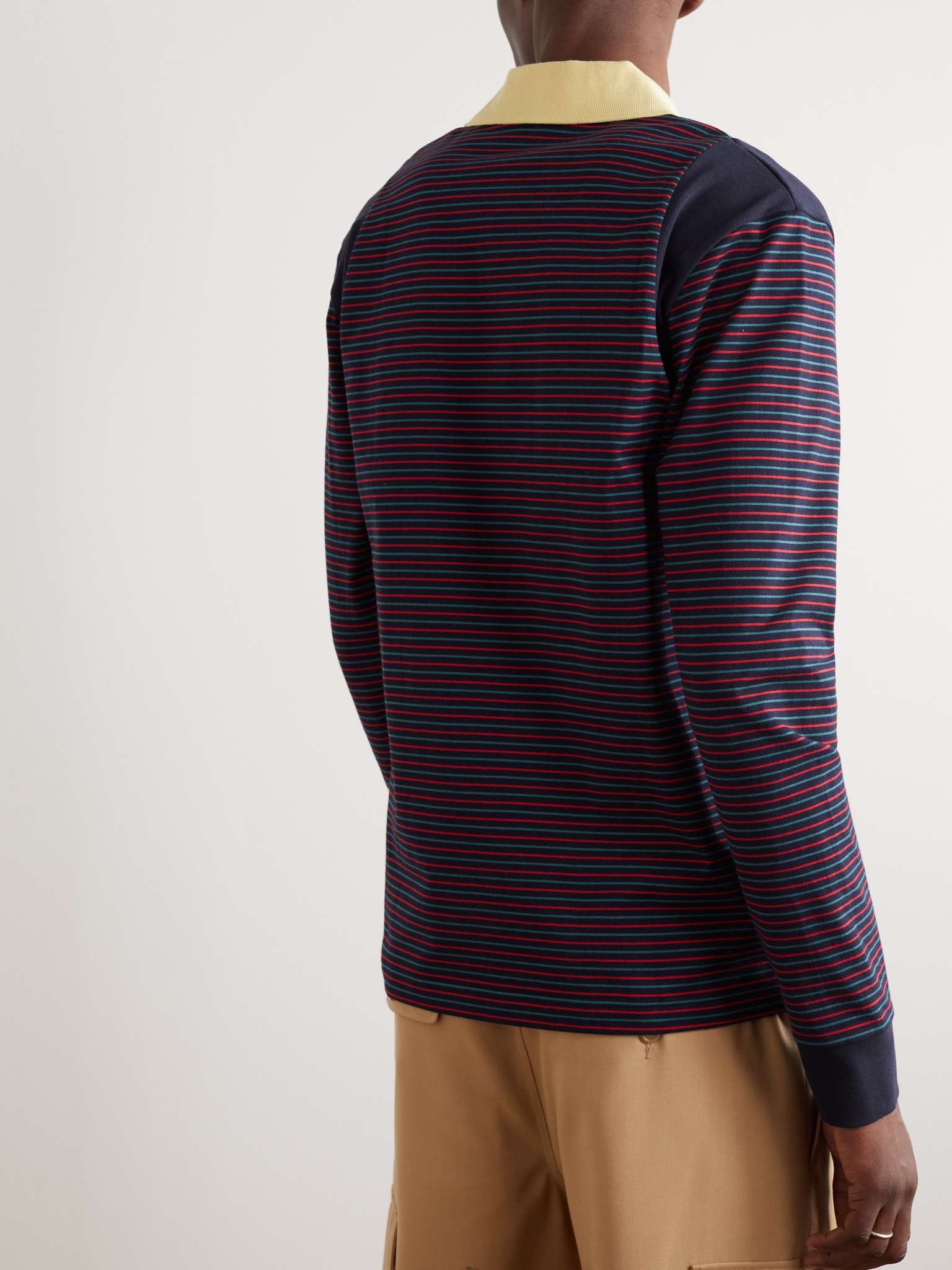 Sonic Slim-Fit Striped Cotton-Blend Jersey Polo Shirt - 3