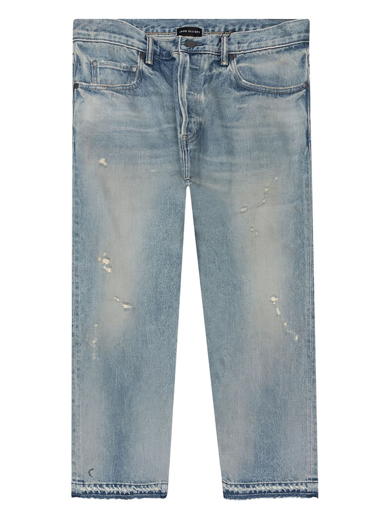 cropped distressed effect jeans 1