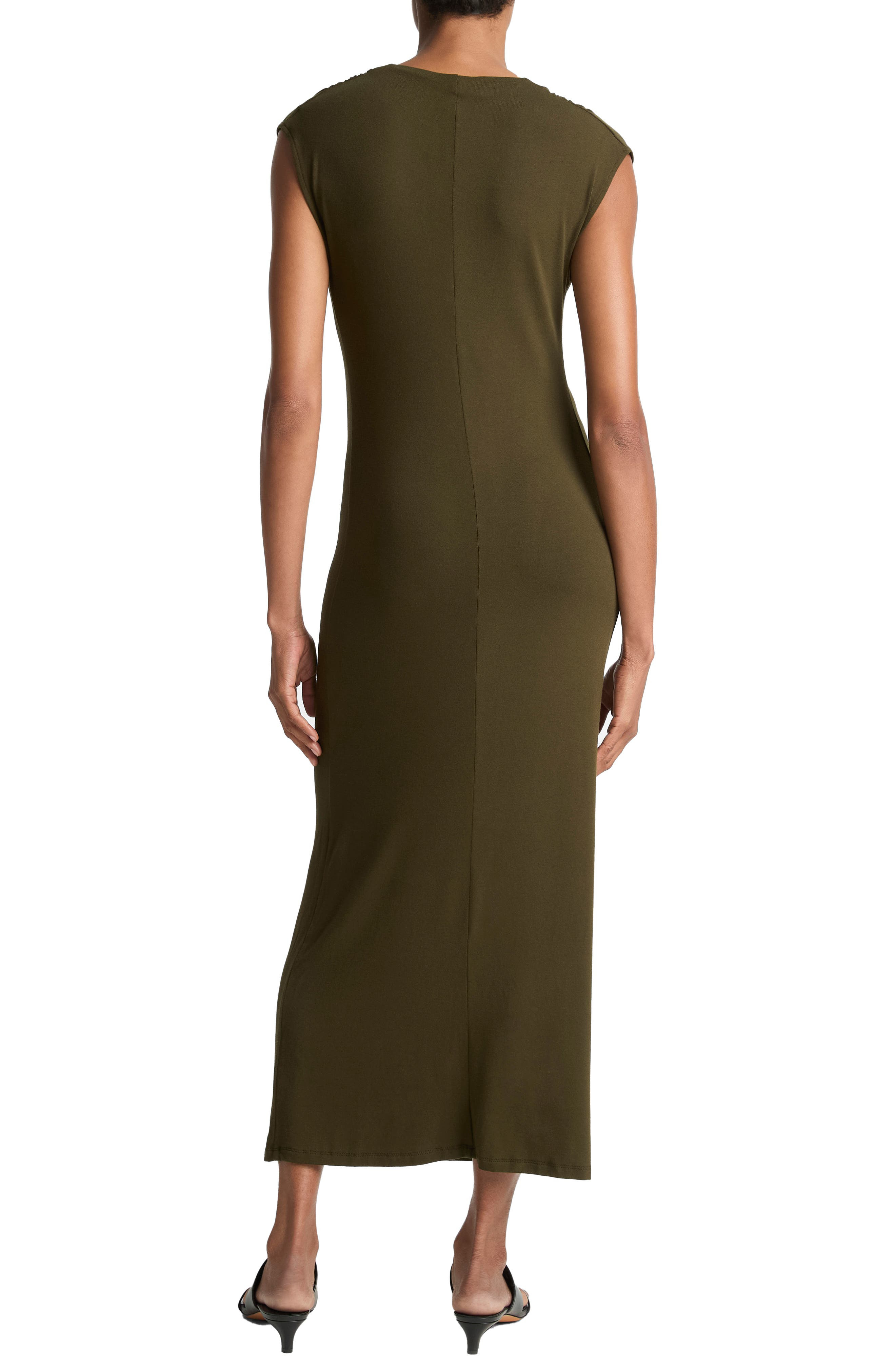Vince Cowl Neck Cap Sleeve Maxi Dress in Verde at Nordstrom - 2