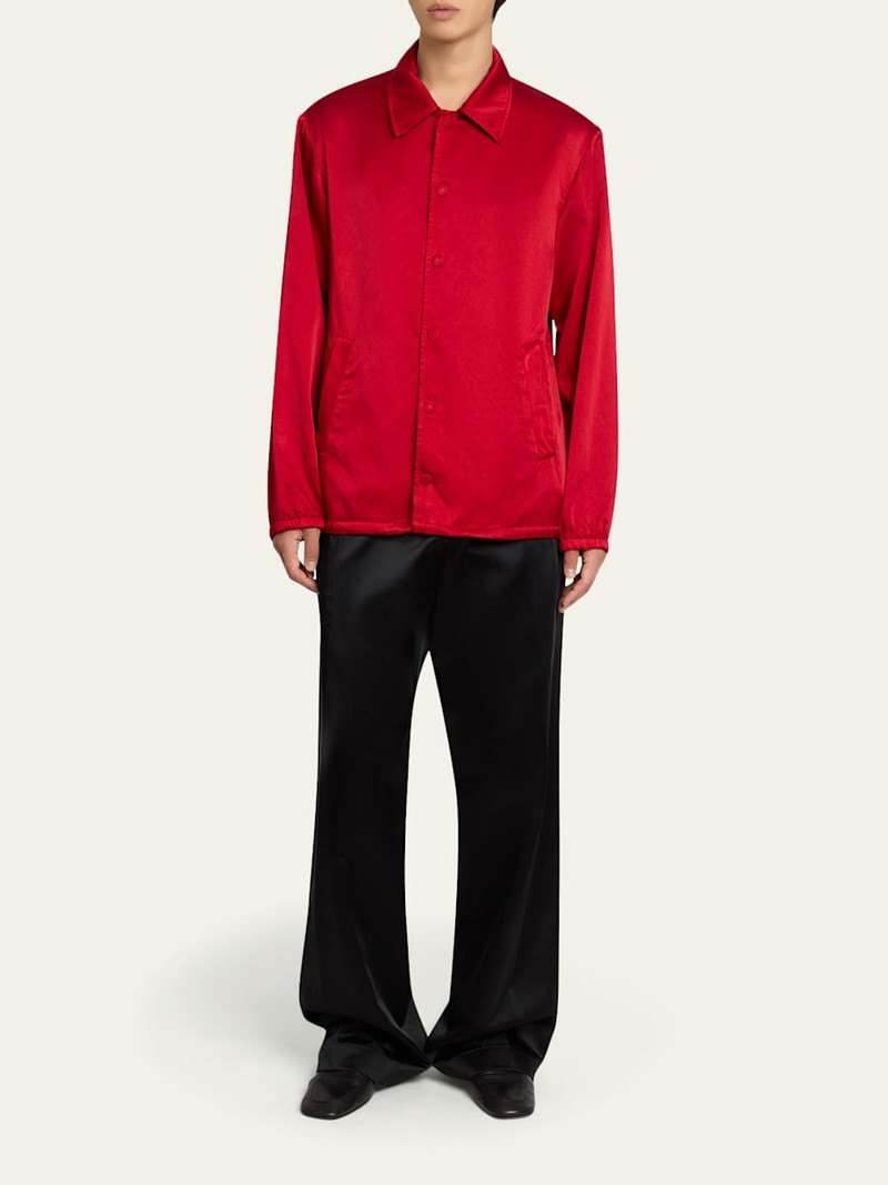 Dries Van Noten Men's Overdyed Cupro-Cotton Shirt outlook