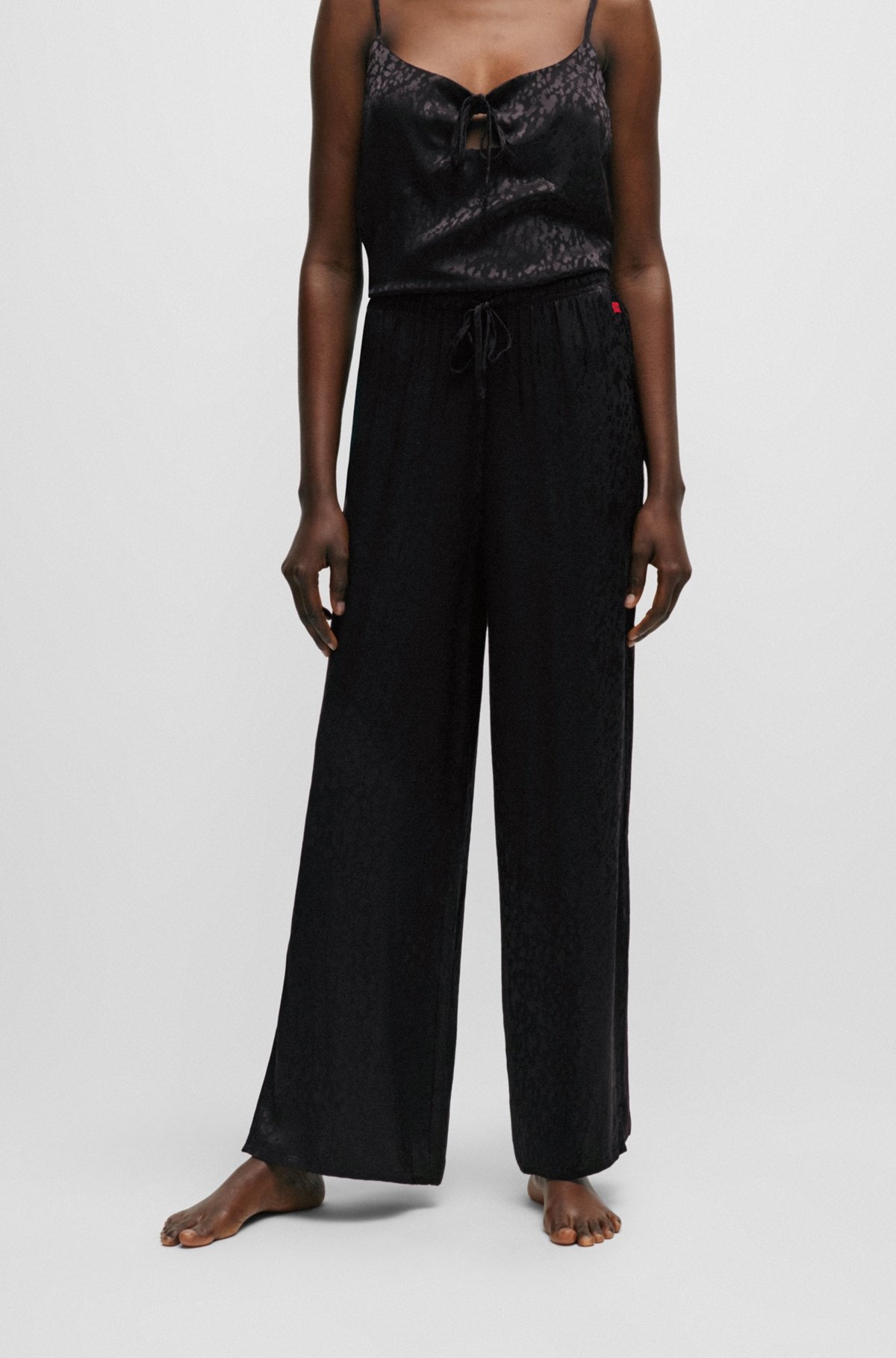 LOGO-TRIM PAJAMA VEST WITH SIGNATURE JACQUARD - 2