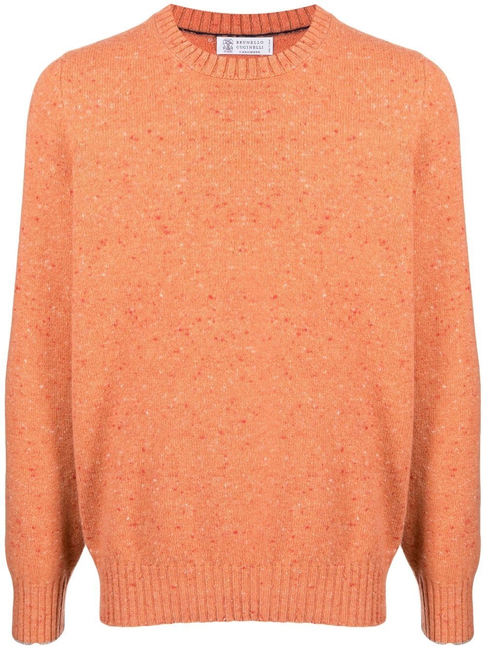 marl knit crew-neck jumper - 1