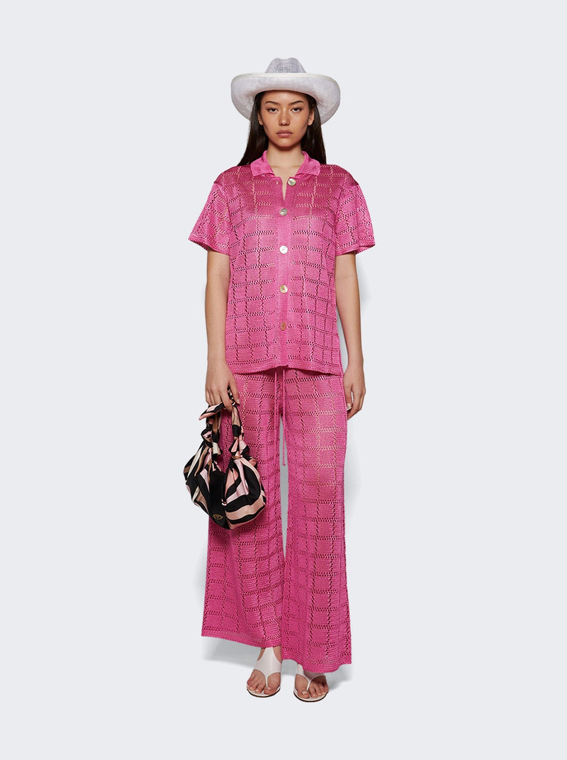 Short Sleeve Patchwork Shirt Hibiscus 5
