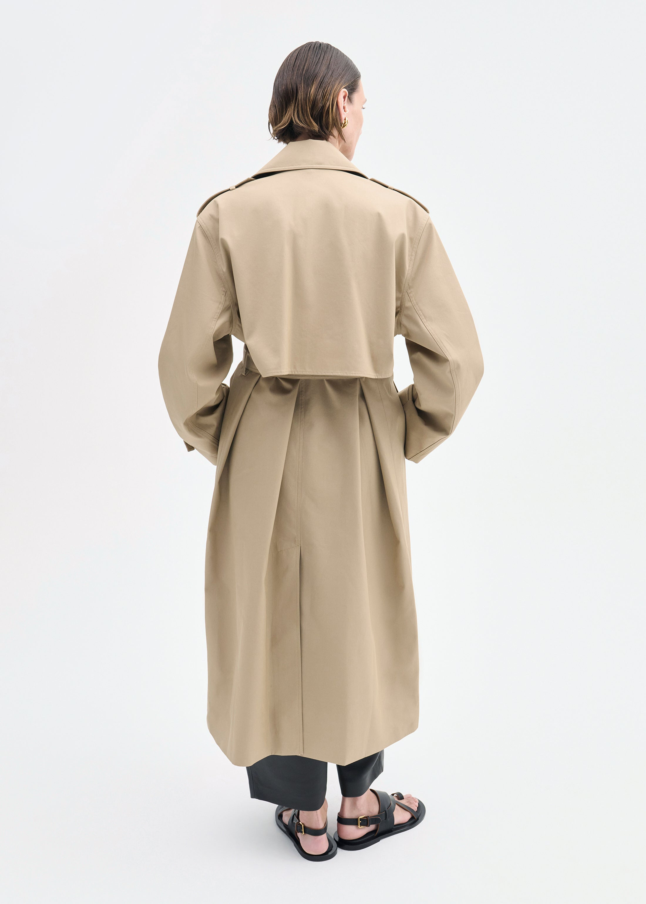 Oversized Trench in Cotton Twill - 4