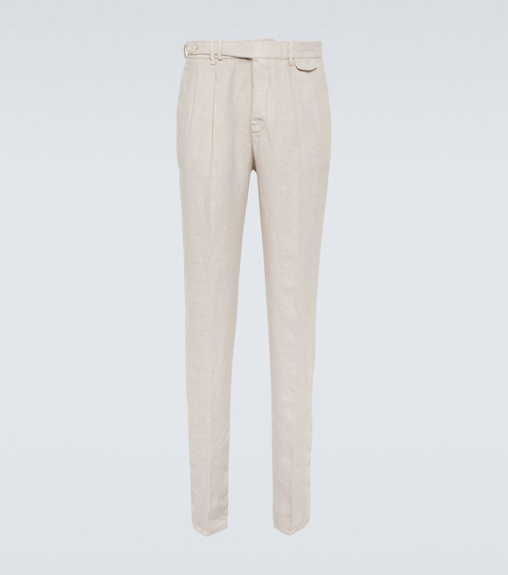 Linen slim pants - 1