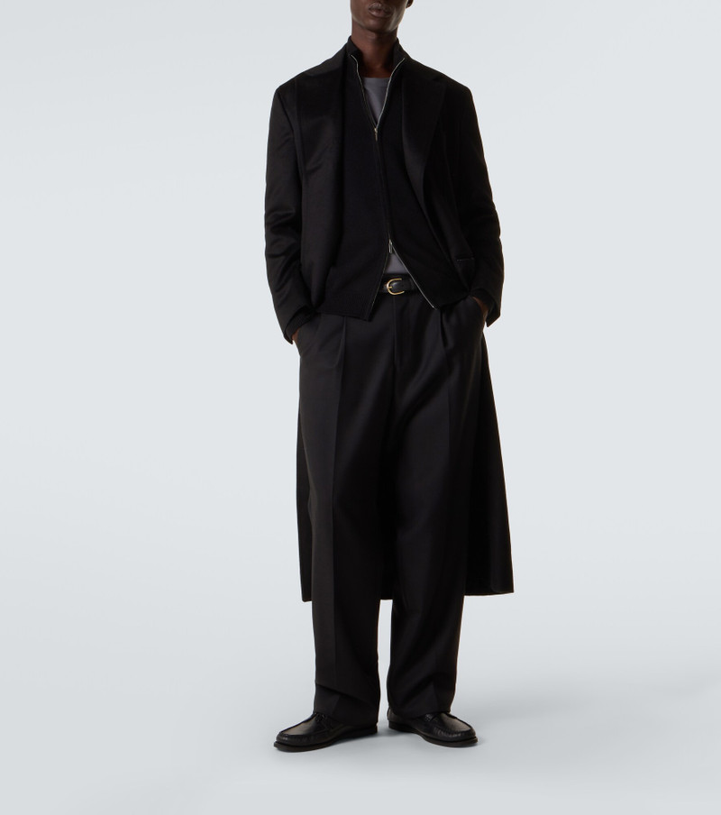 SAMAN AMEL Halle ribbed-knit cashmere jacket outlook
