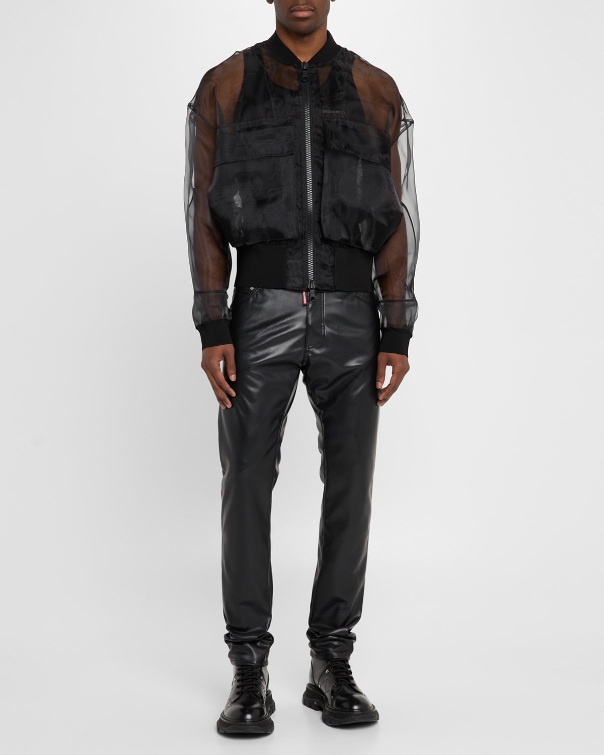 DSQUARED2 X-RAY SHEER BOMBER - S71AN0583D35220900 | REVERSIBLE