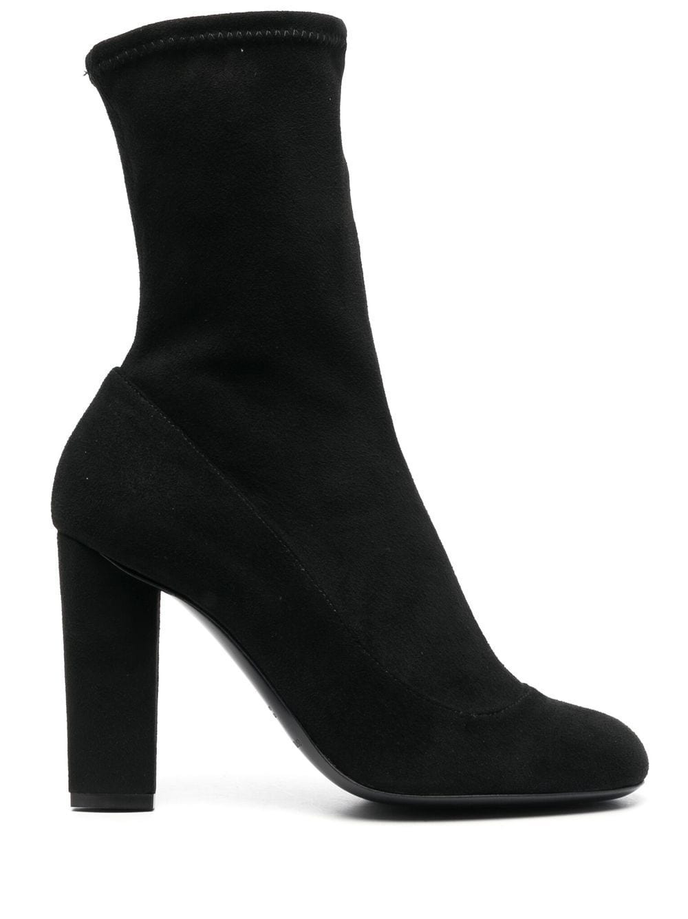 sock-style heeled ankle boots - 1