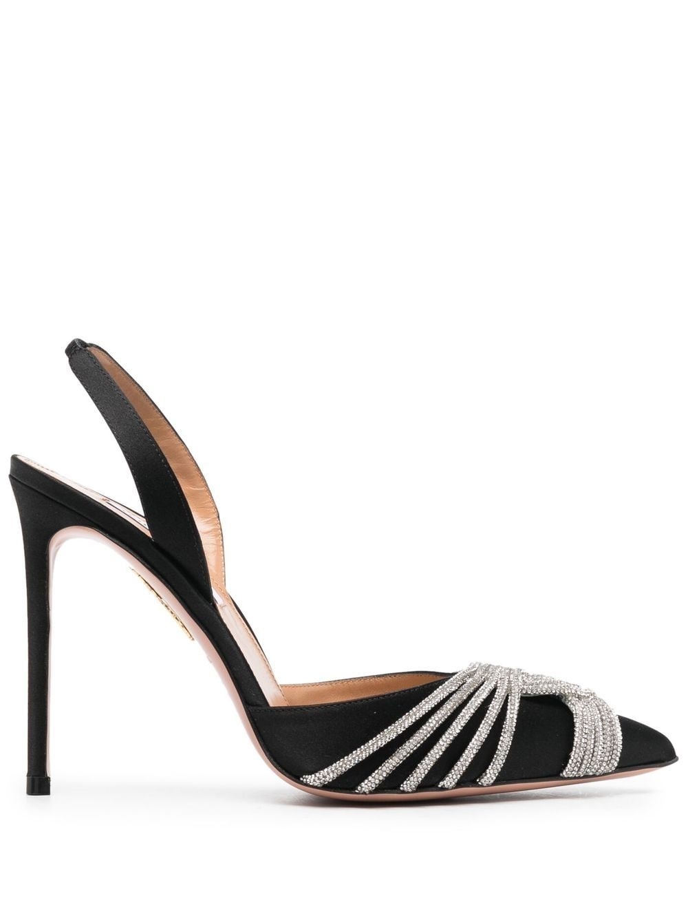 crystal-embellished 115mm heeled pumps - 1