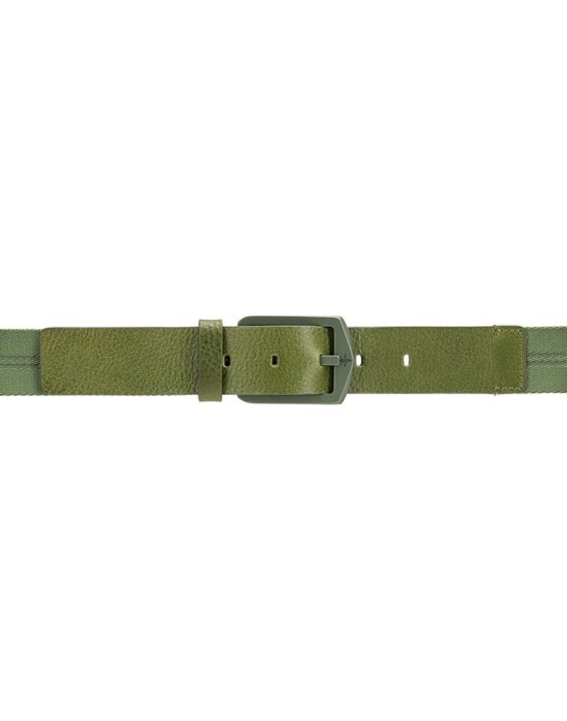 94362 TAPE + LEATHER BELT  OLIVE GREEN 3