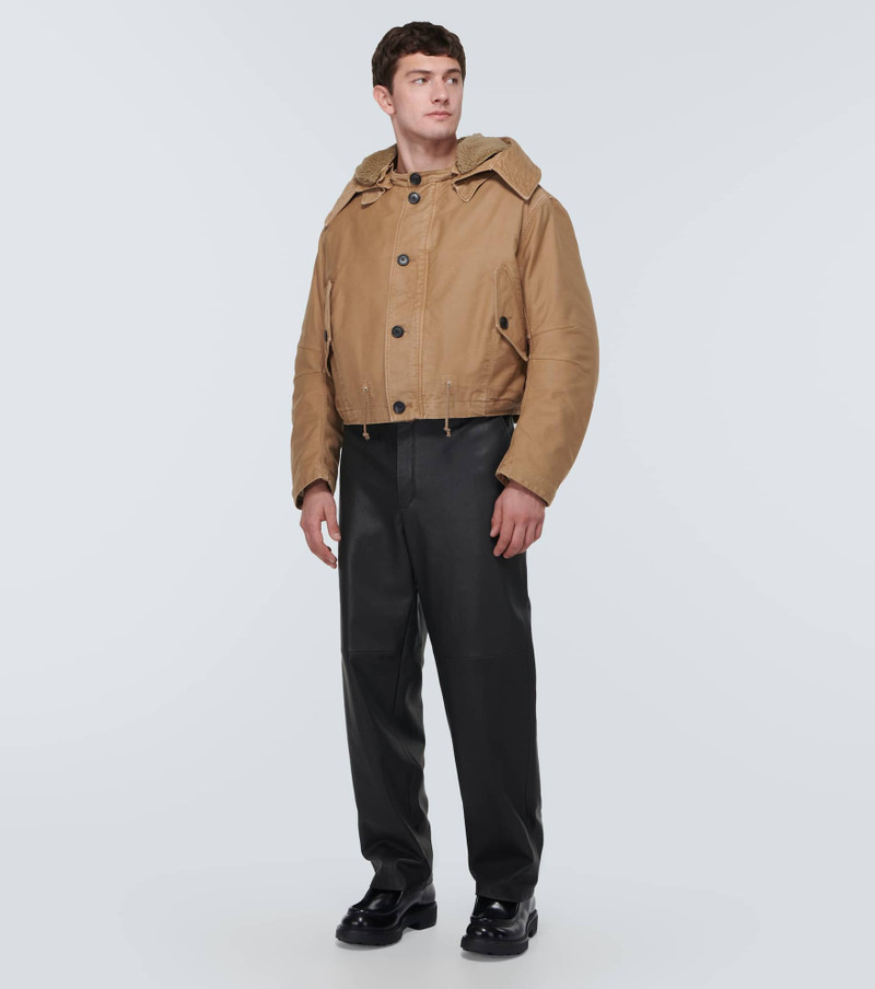 Prada Leather straight pants outlook