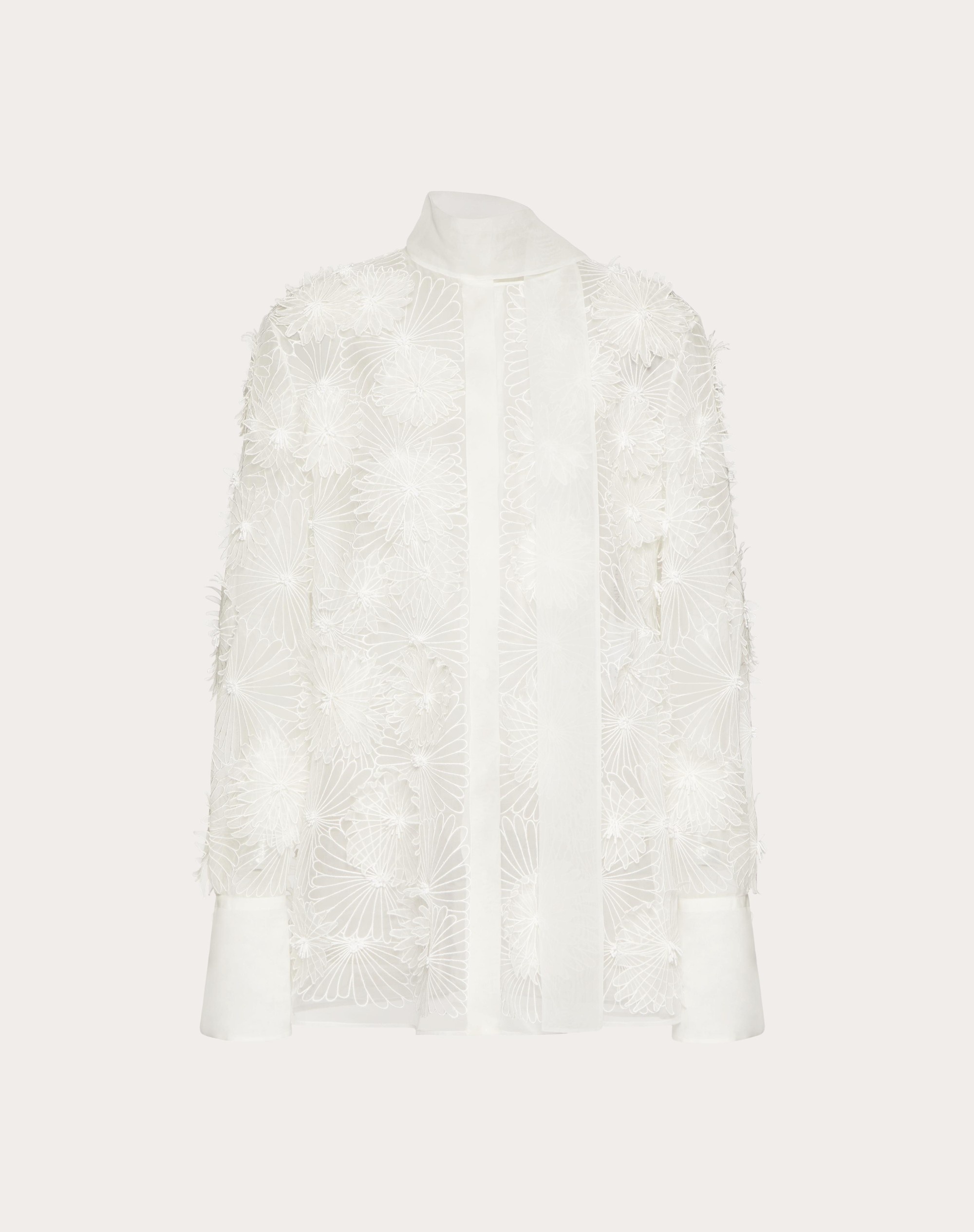 EMBROIDERED ORGANZA SHIRT - 1