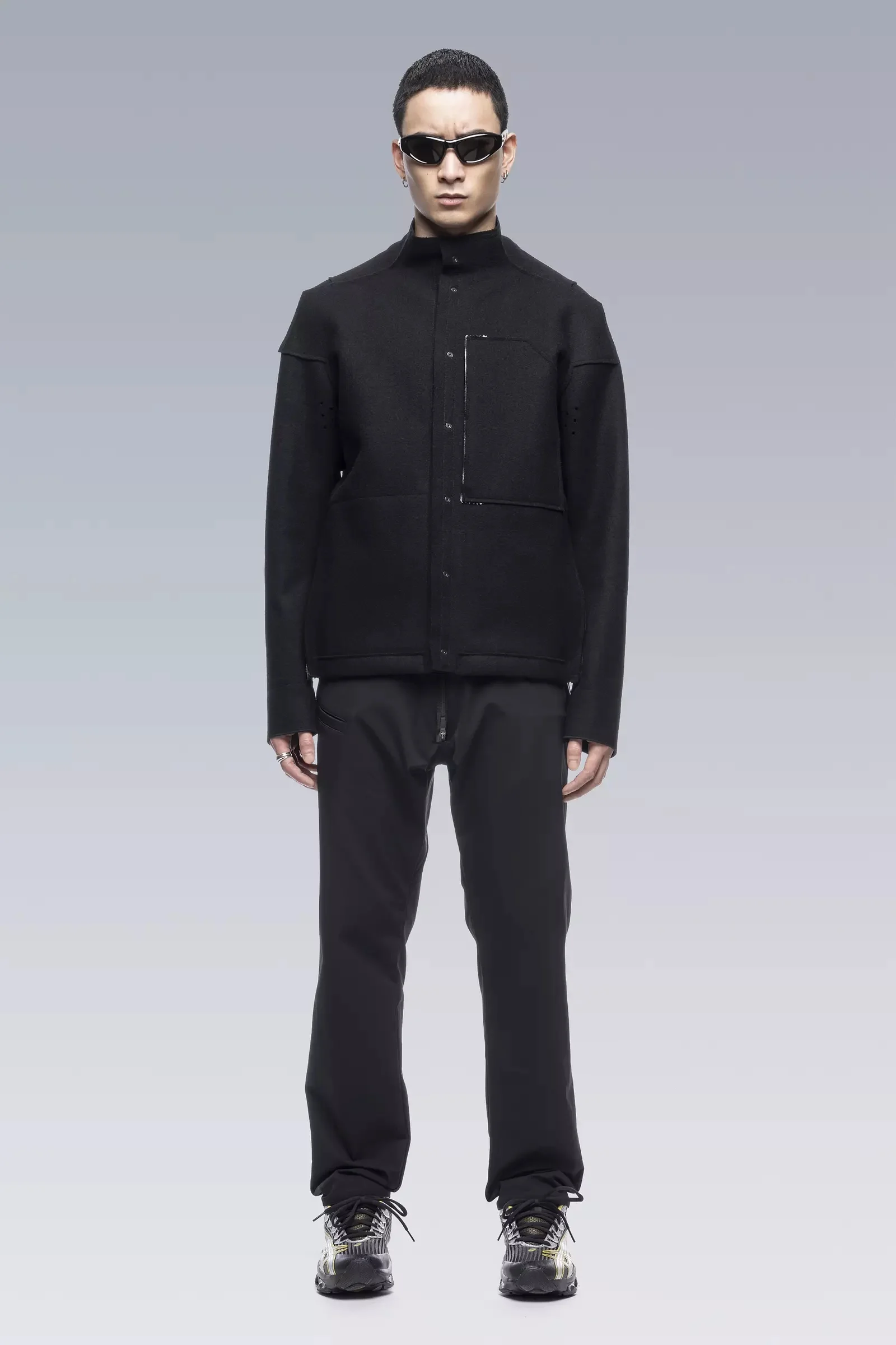 ACRONYM J70-BU Burel® Wool Jacket Black | REVERSIBLE
