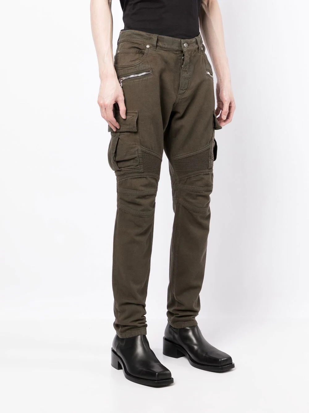 zip-detail trousers - 3