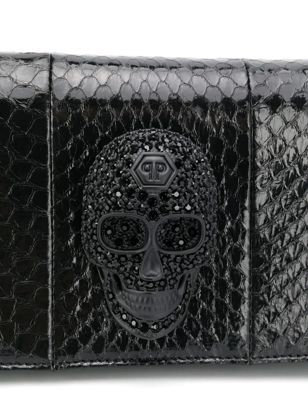 crystal skull clutch bag - 4