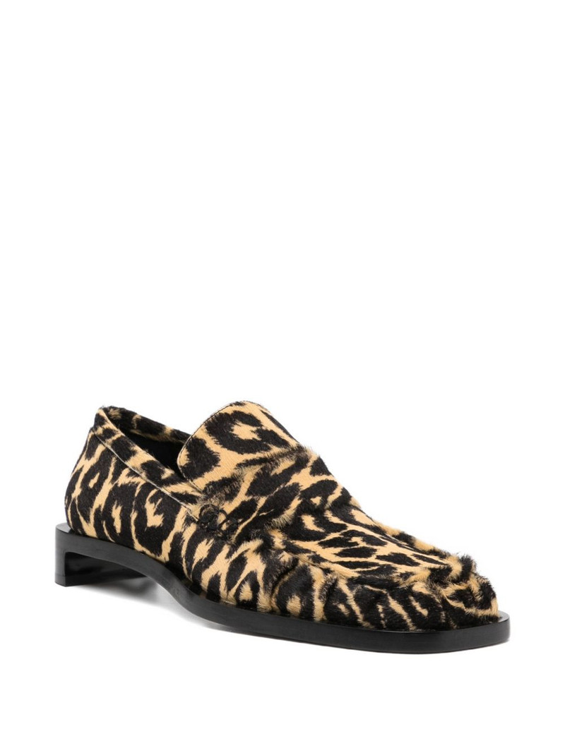 Jil Sander leopard-print loafers outlook