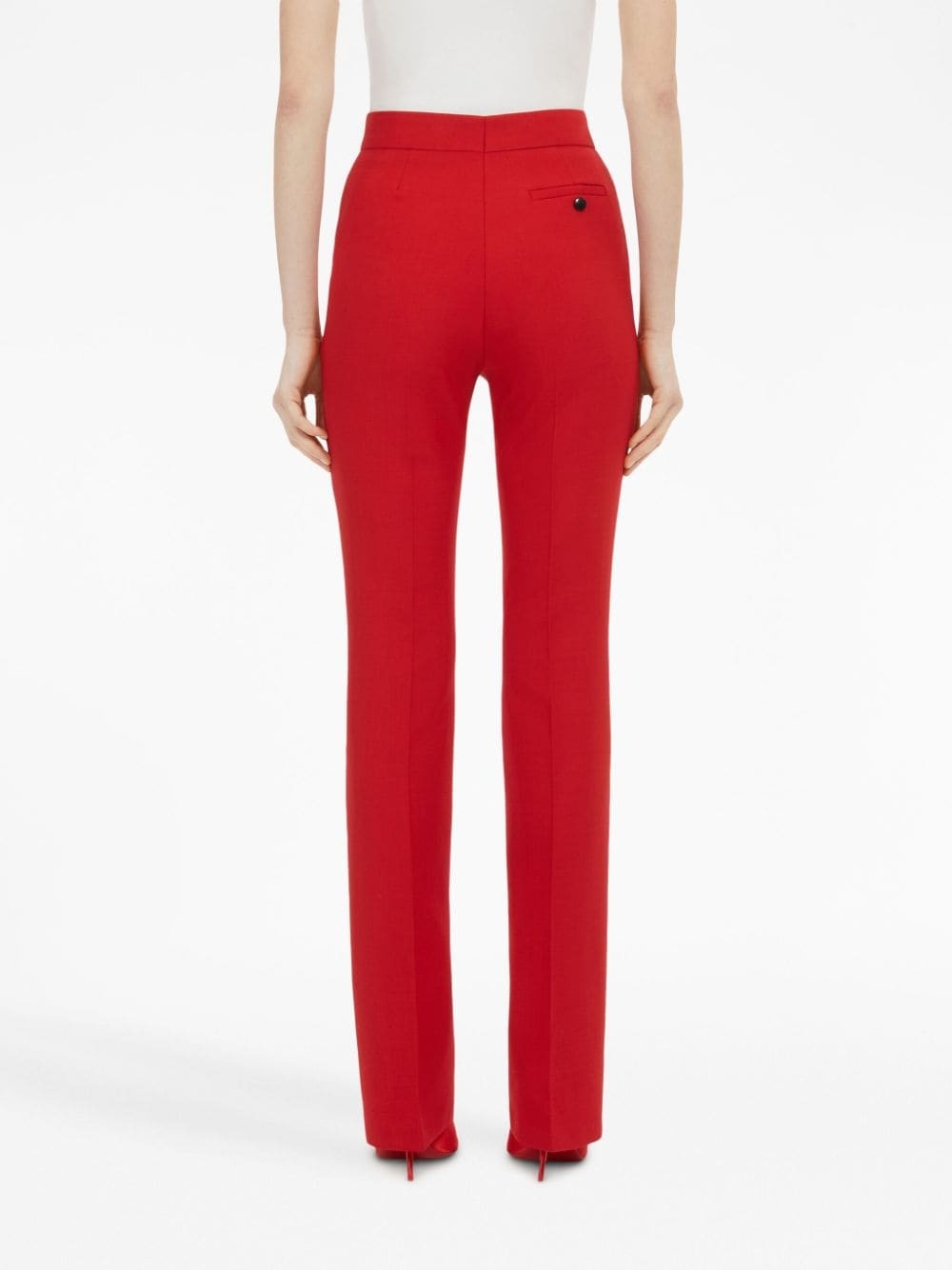 straight-leg wool tailored trousers - 4