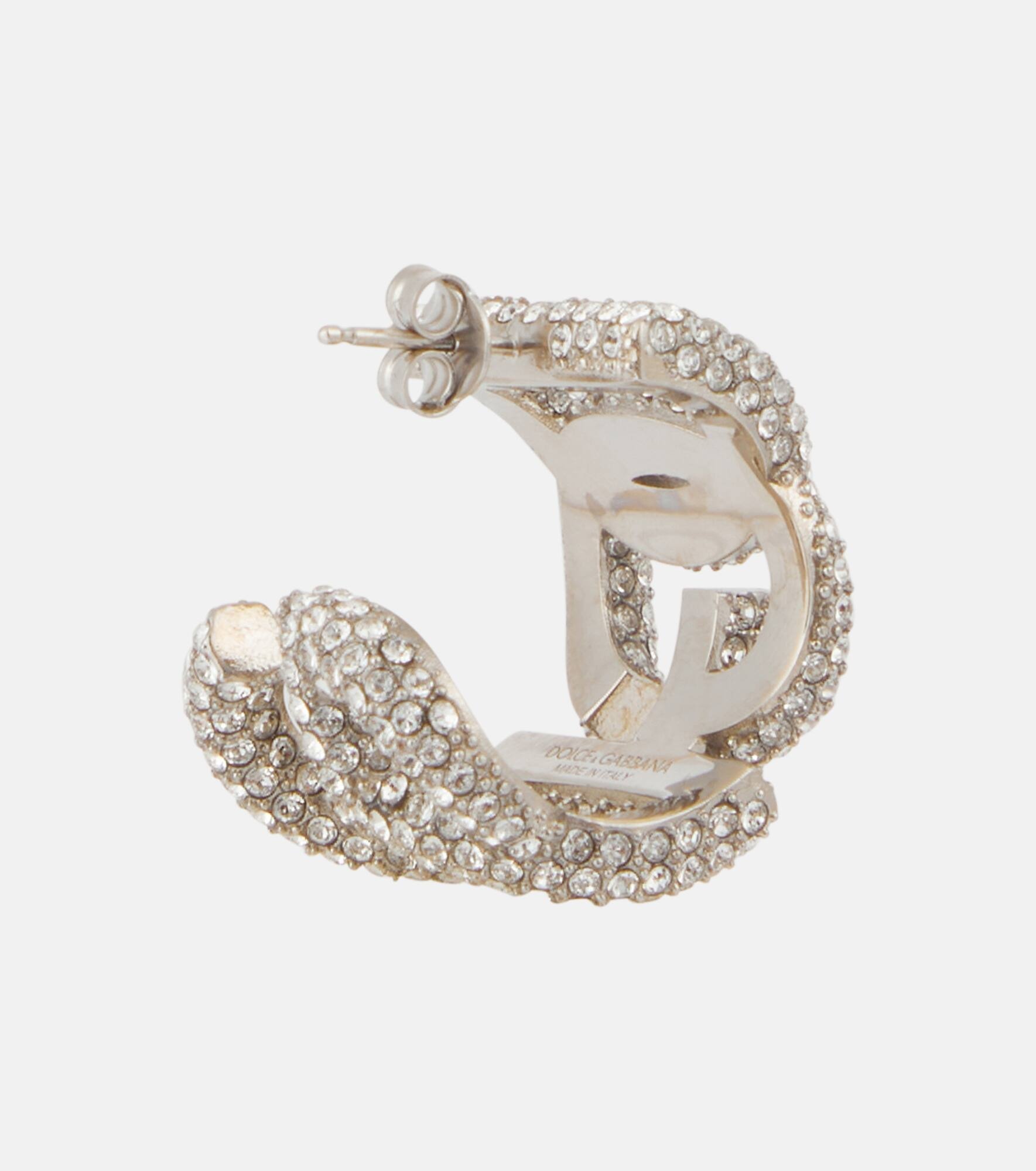 DG crystal-embellished hoop earrings - 5
