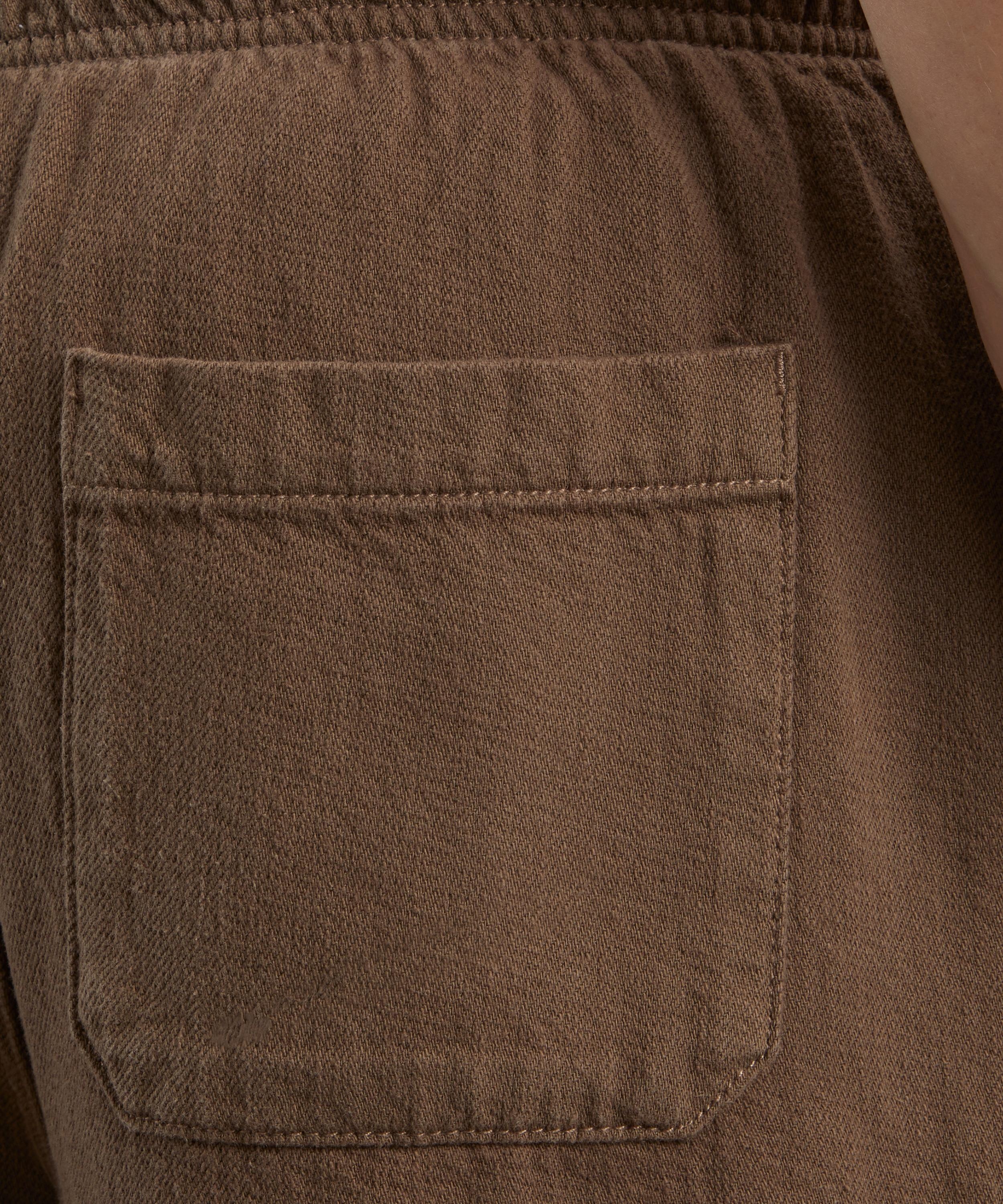 Textured Terry Travel Trousers in Taupe - 5