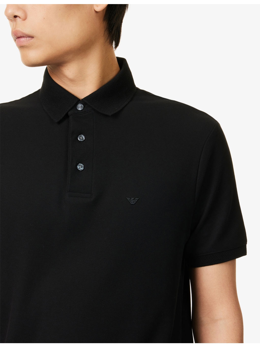 Embroidered-Logo Contrast-Trim Cotton Pique Polo Shirt - 5