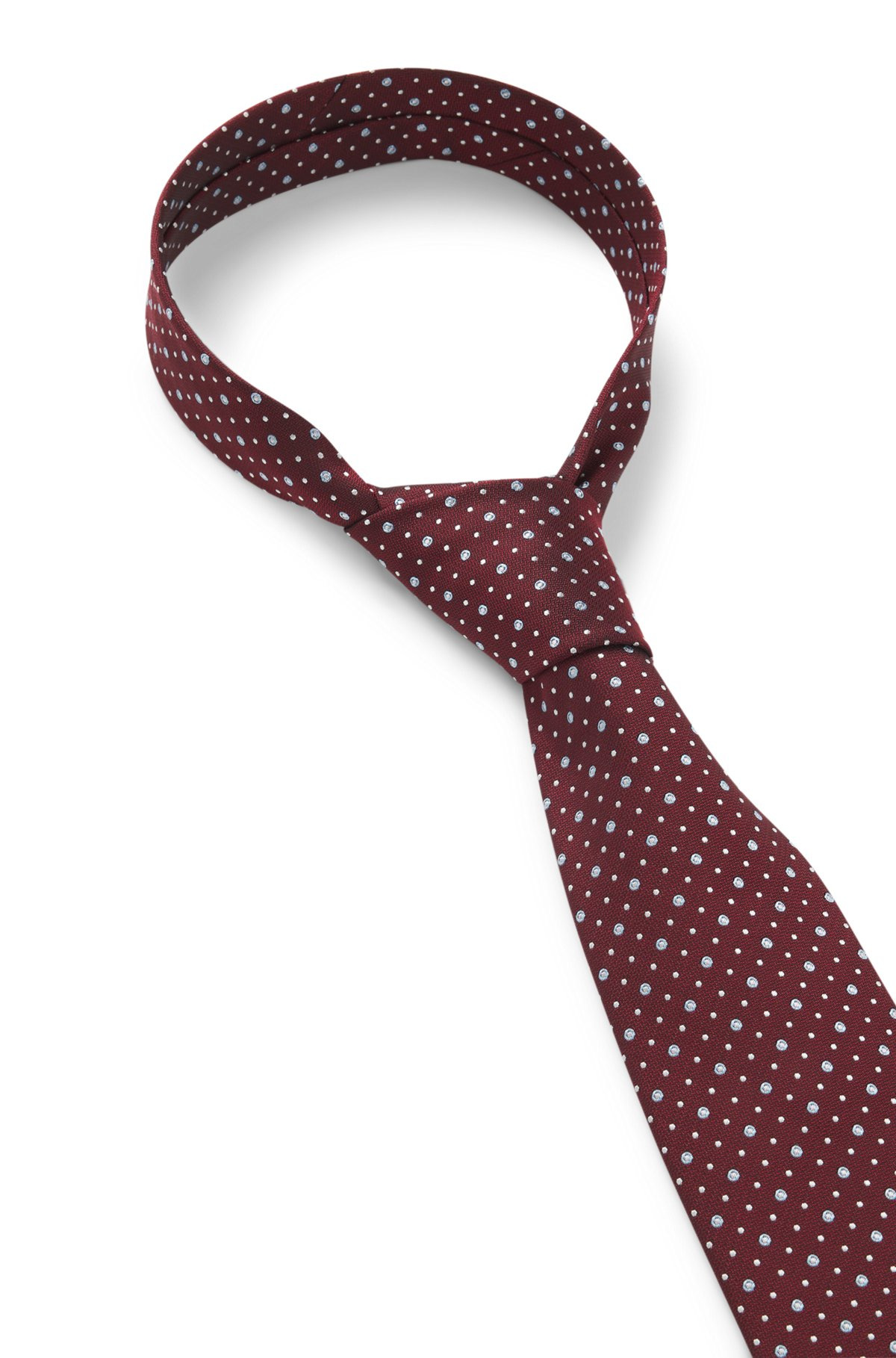 SILK-BLEND TIE WITH DOT MOTIF - 6