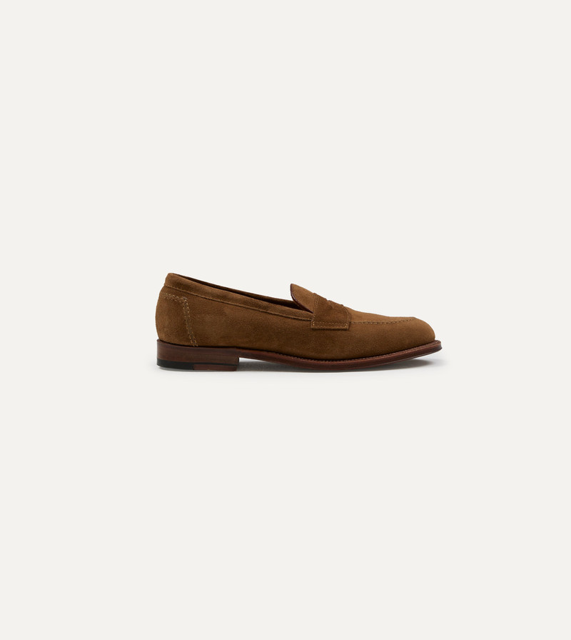 Alden Snuff Suede Penny Loafer 6