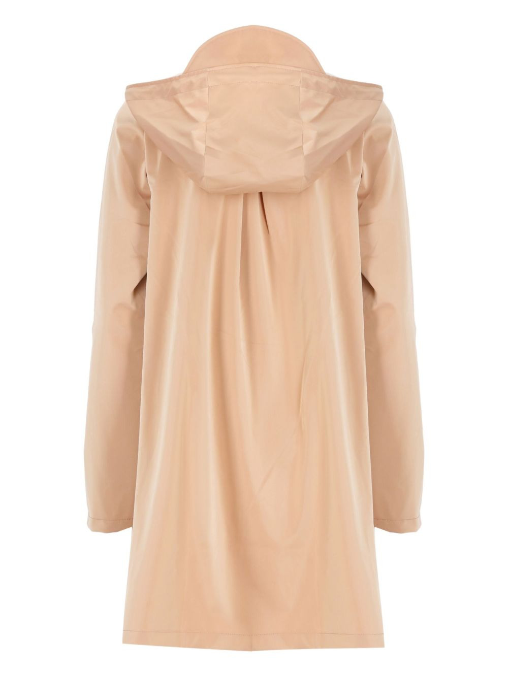 hooded snap-button rain coat - 2