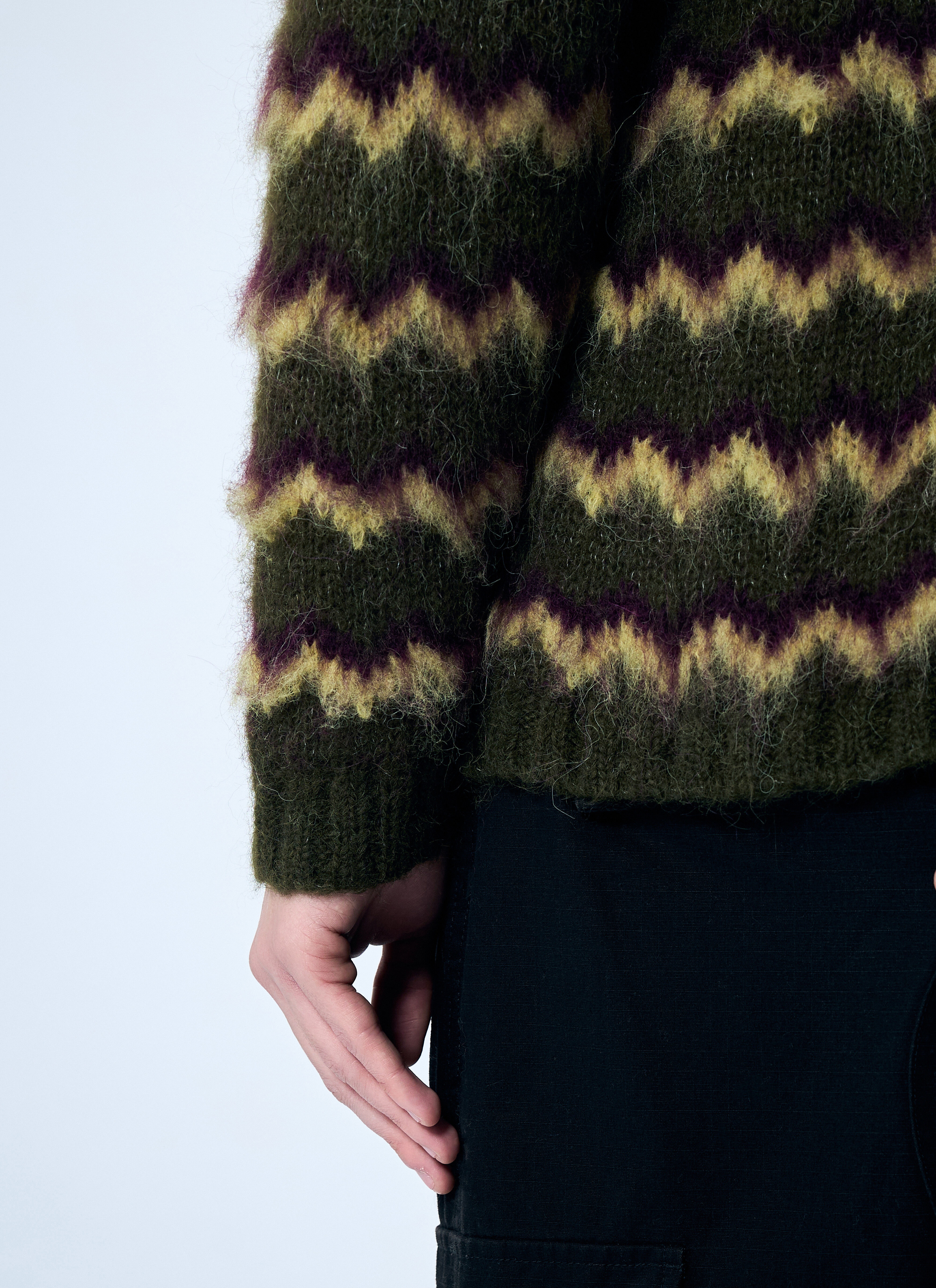 Zig Zag Striped Cardigan - 5