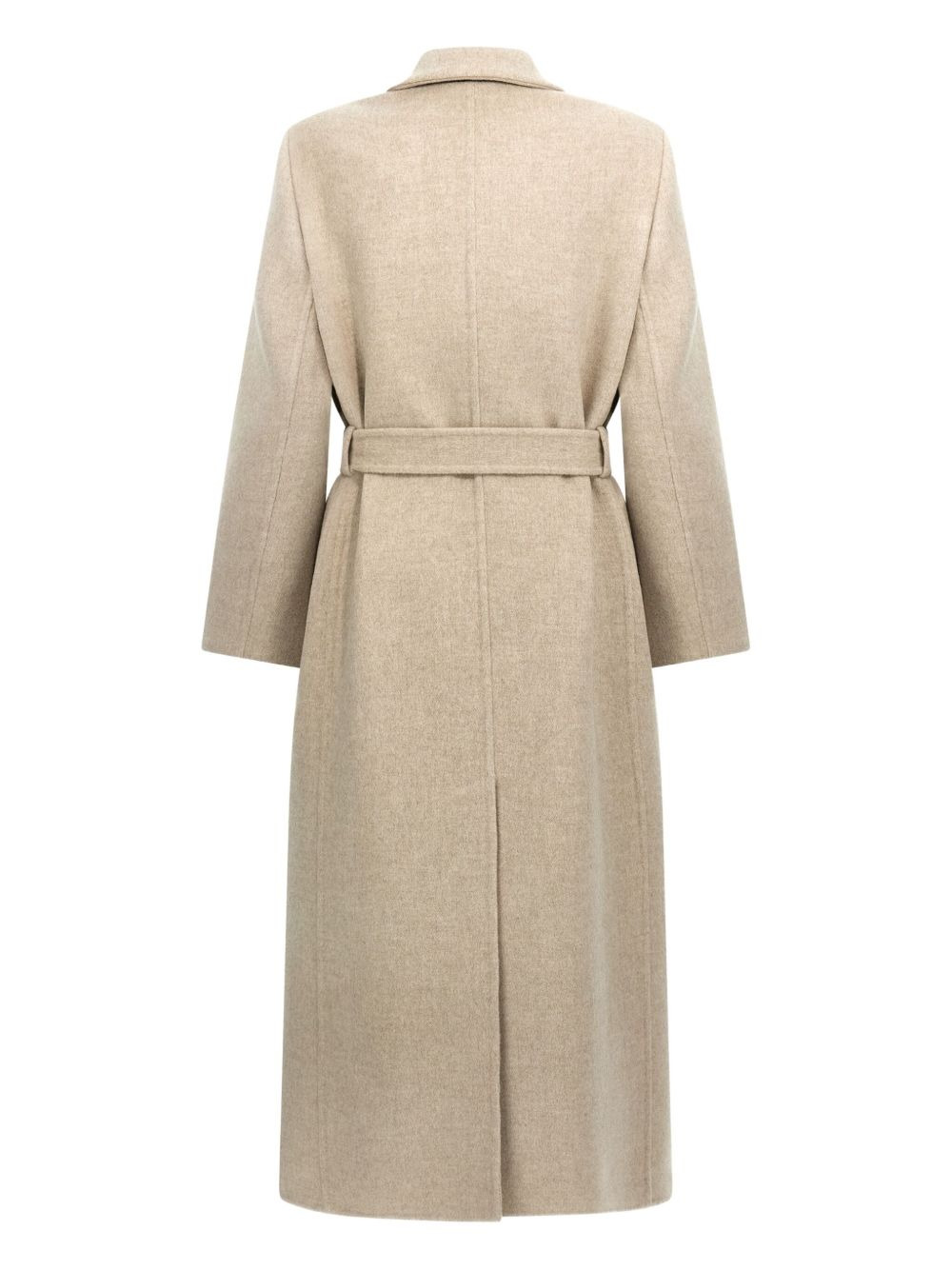 belted peak-lapel coat - 2