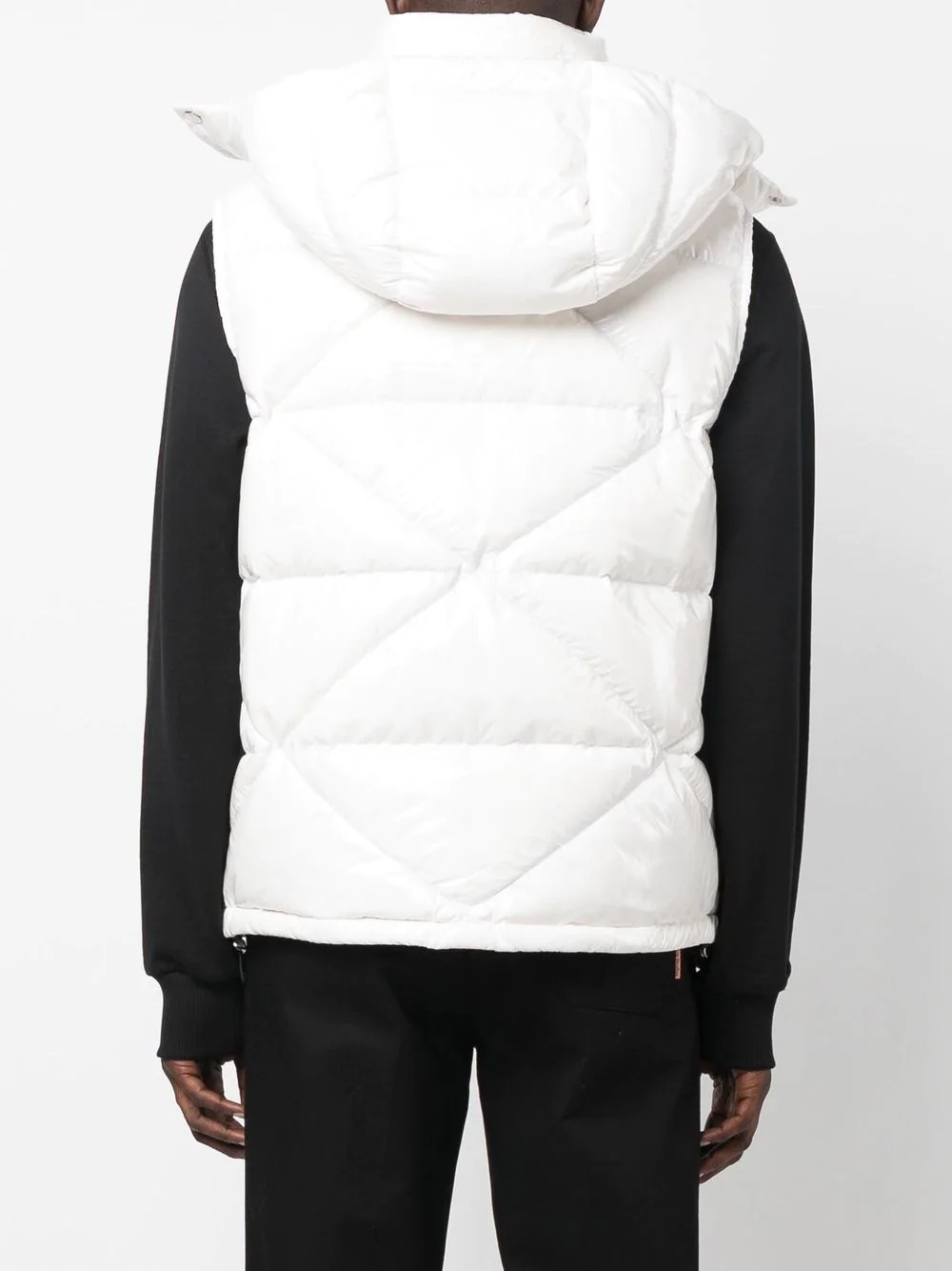 logo-print quilted gilet - 4