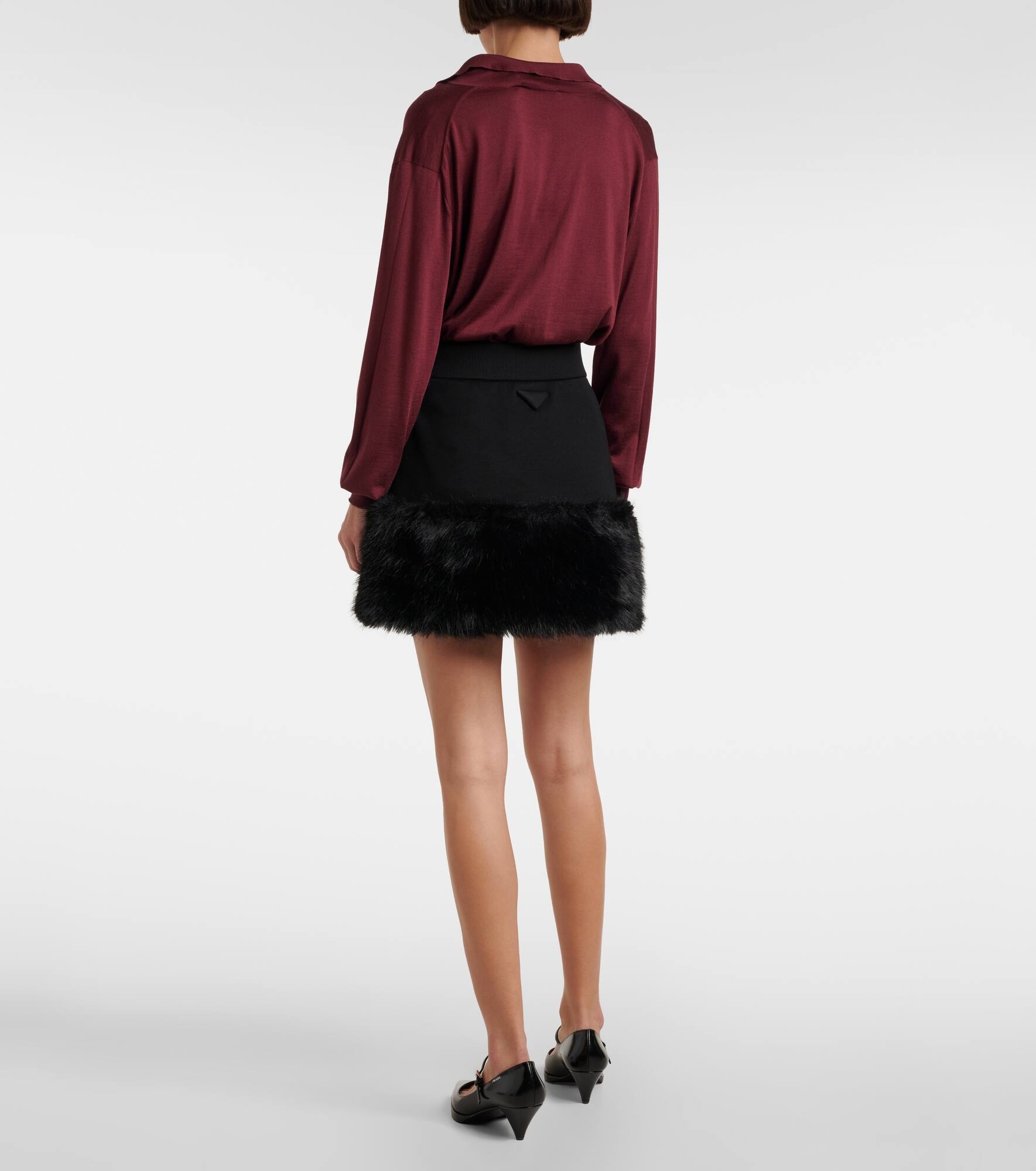 Cotton-blend miniskirt - 3