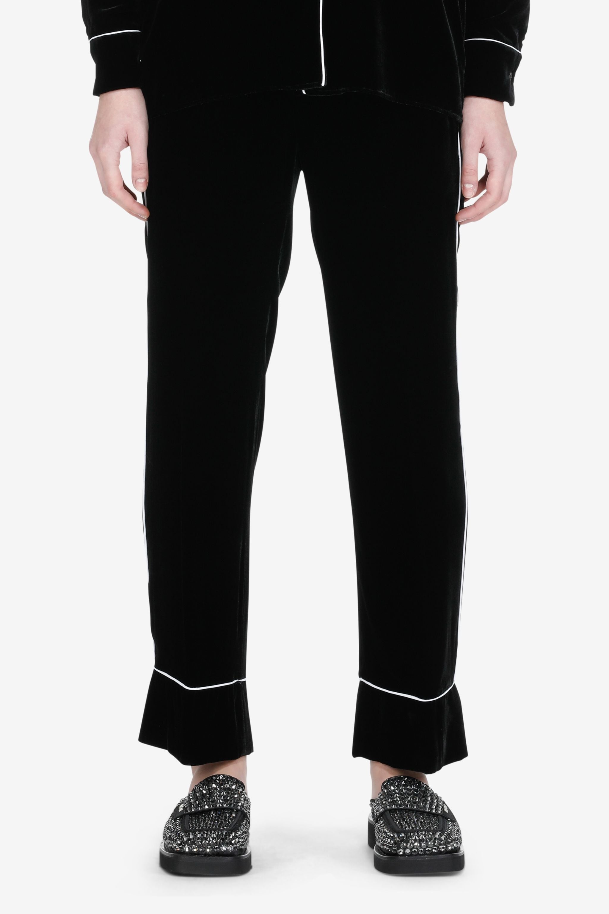PIPED STRAIGHT-LEG TROUSERS - 1