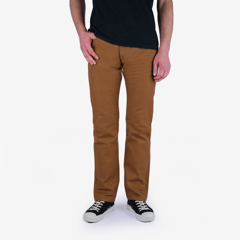 Iron Heart IH-634D 17oz Duck Straight Cut Jeans - Brown outlook